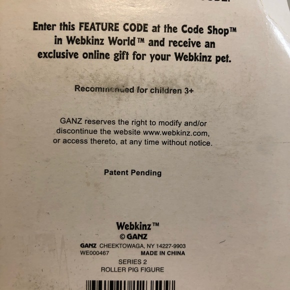 Webkinz Roller Pig Figurine in Package with code - Picture 3 of 6